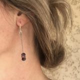 Boucles d'oreilles Anaelle violettes