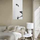 Peinture de lion minimaliste en noir et blanc