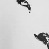 Peinture de lion minimaliste en noir et blanc