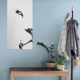 Peinture de lion minimaliste en noir et blanc