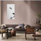 Peinture de lion minimaliste en noir et blanc