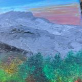 Peinture artistique - Oeuvre d'art Montagne Sainte Victoire réalisé par Jana Kuzmi Artiste peintre