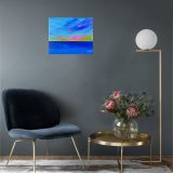 Peinture artistique - Œuvre d'art de couche rudu soleil sur Sausset les Pins, Cote bleu, France, Mer méditerranée de l'artiste peintre Jana KUZMI