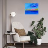 Peinture artistique - Œuvre d'art de couche rudu soleil sur Sausset les Pins, Cote bleu, France, Mer méditerranée de l'artiste peintre Jana KUZMI