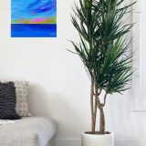 Peinture artistique - Œuvre d'art de couche rudu soleil sur Sausset les Pins, Cote bleu, France, Mer méditerranée de l'artiste peintre Jana KUZMI