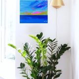Peinture artistique - Œuvre d'art de couche rudu soleil sur Sausset les Pins, Cote bleu, France, Mer méditerranée de l'artiste peintre Jana KUZMI
