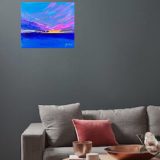 Peinture originale et unique "Bonjour Aujourd’hui" - Original Unique Painting "Hello Today" - Oeuvre d'art coloré et flashie - Colored Art - Peinture le coucher du soleil de sud de la France-Painting of french sunset FR : Peinture artistique avec le coucher du soleil sur la mer méditerranéenne. Près de Marseille, les vues y sont prélassant et pleins d'incroyables traits. L'arrivé d'hiver nous apporte les nuages colorées par les reflets rosâtres de soleil... Nom de la toile : Bonjour Aujourd’hui Taille : 30 x 25 cm Technique : Couteau Matière : Acrylique Cette petite toile a un binôme, qui s'appelle "Aurevoir demain". Vous pouvez réaliser un lot de 2 toiles qui sont très agréable à regarder et donne une profondeur à l'endroit où elles se trouvent. Je travaille également à la commande. Si une de mes toiles vous plaisent, je peux réaliser une toile de votre choix, après avoir convenu sa taille, le prix et le paiement de votre commande. Artistiquement, Jana KUZMI EN : Artistic painting with sunset over the Mediterranean sea. Near Marseille, the views are relaxing and full of incredible features. The arrival of winter brings us clouds colored by the pinkish reflections of the sun... Name of the painting: Hello Today Size: 30 x 25 cm Technique: Knife Material: Acrylic This little canvas has a pair, which is called "Goodbye tomorrow". You can make a set of 2 canvases which are very pleasant to look at and give depth to the place where they are located. I also work to order. If you like one of my paintings, I can create a canvas of your choice, after having agreed on its size, price and payment for your order. Artistically, Jana KUZMI