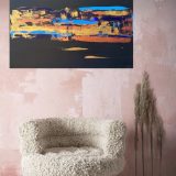 Peinture abstraite Aix en Provence en France avec le fond noir FR : Peinture abstraite Aix en Provence en France avec le fond noir - Abstract painting of Aix en Provence in France with black background Peinture : Aix en Provence Taille : 90 x 70 cm Technique : Couteau Matière : Acrylique sur coton Réalisée en un seul exemplaire donc c’est une peinture unique Signature de l’artiste : dans le coin droit devant et au dos de l’œuvre. Toile artistique réalisée sur le châssis en bois avec la toile en coton. Représente la ville d’Aix en Provence. Une ville au sud de la France, qui est en plein mouvement pendant le coucher de soleil. Peinte avec le noir, le doré, bronzé ou plutôt cuivré et des teintes de bleu. Il est possible de réaliser une toile plus grande. Pour cela vous pouvez m’écrire un message en privé. Après votre commande réglée, je vais créer la toile et vous l’envoyer dans un rouleau ou sur une toile avec le châssis. Abstract painting of Aix en Provence in France with black background ENG : Abstract painting of Aix en Provence in France with black background - Abstract painting of Aix en Provence in France with black background Painting: Aix en Provence Size: 90 x 70 cm Technique: Knife Material: Acrylic on cotton Created in one unique piece. Signature of the artist: in the right corner on the front and back of the work. Artistic canvas made on the wooden frame with cotton canvas. Represents the city of Aix en Provence. A city in the south of France, which is in full swing during the sunset. Painted with black, gold, tan or rather copper and tints of blue. It’s possible to created in bigger size. please write me an ask by DM. After your paid order, I’ll created it and sand you in a tube or on canva.