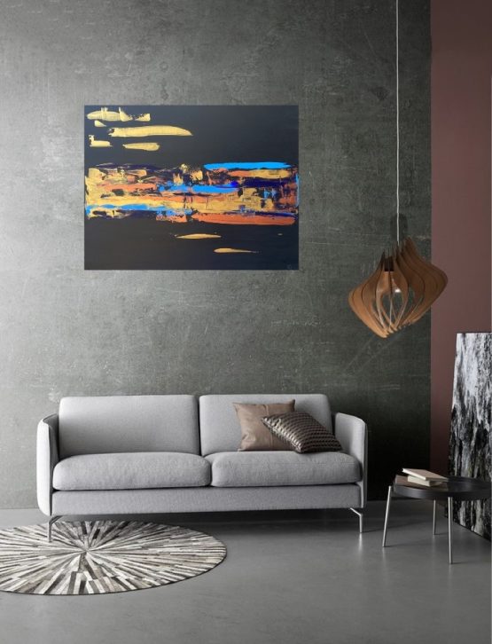 Peinture abstraite Aix en Provence en France avec le fond noir FR : Peinture abstraite Aix en Provence en France avec le fond noir - Abstract painting of Aix en Provence in France with black background Peinture : Aix en Provence Taille : 90 x 70 cm Technique : Couteau Matière : Acrylique sur coton Réalisée en un seul exemplaire donc c’est une peinture unique Signature de l’artiste : dans le coin droit devant et au dos de l’œuvre. Toile artistique réalisée sur le châssis en bois avec la toile en coton. Représente la ville d’Aix en Provence. Une ville au sud de la France, qui est en plein mouvement pendant le coucher de soleil. Peinte avec le noir, le doré, bronzé ou plutôt cuivré et des teintes de bleu. Il est possible de réaliser une toile plus grande. Pour cela vous pouvez m’écrire un message en privé. Après votre commande réglée, je vais créer la toile et vous l’envoyer dans un rouleau ou sur une toile avec le châssis. Abstract painting of Aix en Provence in France with black background ENG : Abstract painting of Aix en Provence in France with black background - Abstract painting of Aix en Provence in France with black background Painting: Aix en Provence Size: 90 x 70 cm Technique: Knife Material: Acrylic on cotton Created in one unique piece. Signature of the artist: in the right corner on the front and back of the work. Artistic canvas made on the wooden frame with cotton canvas. Represents the city of Aix en Provence. A city in the south of France, which is in full swing during the sunset. Painted with black, gold, tan or rather copper and tints of blue. It’s possible to created in bigger size. please write me an ask by DM. After your paid order, I’ll created it and sand you in a tube or on canva.