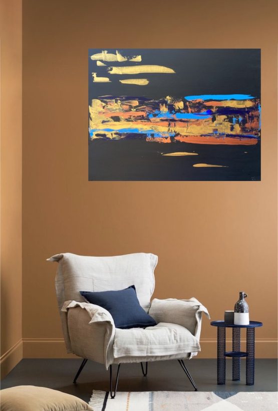 Peinture abstraite Aix en Provence en France avec le fond noir FR : Peinture abstraite Aix en Provence en France avec le fond noir - Abstract painting of Aix en Provence in France with black background Peinture : Aix en Provence Taille : 90 x 70 cm Technique : Couteau Matière : Acrylique sur coton Réalisée en un seul exemplaire donc c’est une peinture unique Signature de l’artiste : dans le coin droit devant et au dos de l’œuvre. Toile artistique réalisée sur le châssis en bois avec la toile en coton. Représente la ville d’Aix en Provence. Une ville au sud de la France, qui est en plein mouvement pendant le coucher de soleil. Peinte avec le noir, le doré, bronzé ou plutôt cuivré et des teintes de bleu. Il est possible de réaliser une toile plus grande. Pour cela vous pouvez m’écrire un message en privé. Après votre commande réglée, je vais créer la toile et vous l’envoyer dans un rouleau ou sur une toile avec le châssis. Abstract painting of Aix en Provence in France with black background ENG : Abstract painting of Aix en Provence in France with black background - Abstract painting of Aix en Provence in France with black background Painting: Aix en Provence Size: 90 x 70 cm Technique: Knife Material: Acrylic on cotton Created in one unique piece. Signature of the artist: in the right corner on the front and back of the work. Artistic canvas made on the wooden frame with cotton canvas. Represents the city of Aix en Provence. A city in the south of France, which is in full swing during the sunset. Painted with black, gold, tan or rather copper and tints of blue. It’s possible to created in bigger size. please write me an ask by DM. After your paid order, I’ll created it and sand you in a tube or on canva.