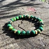 Bracelet avec les perles œil de tigre vert