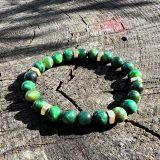 Bracelet avec les perles œil de tigre vert