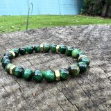 Bracelet avec les perles œil de tigre vert