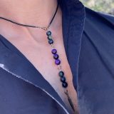 Collier Unisexe KIM Découvrez l'exclusivité du Collier Unisexe KIM - Une œuvre d'art repositionnable et ajustable pour homme et femme. Le Collier KIM se distingue par sa polyvalence exceptionnelle, conçu pour s'adapter à vos besoins et à votre style unique. Que vous préfériez un look avec un pendentif long, mi-long ou court, le Collier KIM vous offre une flexibilité totale. Sa fermeture intelligente permet de repositionner le bijou à plusieurs endroits, vous permettant ainsi de jouer avec la taille et le style, faisant de ce collier un accessoire pratique, modifiable et véritablement hors du commun. Fabriqué avec une lanière en cuir noir de haute qualité, le Collier KIM est orné d'œil de faucon et d'œil de tigre violet, des pierres semi-précieuses reconnues pour leurs propriétés bénéfiques. L'œil de faucon est réputé pour stimuler la clarté mentale, tandis que l'œil de tigre violet est associé à la protection et à l'équilibre émotionnel. La breloque de plume en bronze ajoute une touche d'élégance et de sophistication, faisant du Collier KIM bien plus qu'un simple accessoire. Collier Unisexe KIM Ce bijou unisexe KIM peut être commandé pour les deux genres, permettant un partage harmonieux. De plus, la possibilité de personnaliser les couleurs et de superposer d'autres colliers de la collection offre une infinité de combinaisons pour exprimer votre style personnel. Explorez le Collier KIM et dévoilez votre style unique, que ce soit pour une soirée chic, une journée décontractée ou un événement spécial. Avec ses pierres semi-précieuses aux vertus reconnues, ce bijou est bien plus qu'un simple accessoire de mode - c'est une déclaration de votre individualité et de votre bien-être. Commandez dès maintenant et plongez dans l'univers captivant du Collier Unisexe KIM. Exprimez-vous, soyez unique, soyez KIM !