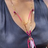 Collier Sylvie rose fuchsia – Image 15