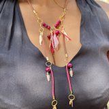 Collier Sylvie rose fuchsia – Image 11