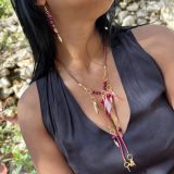 Collier Sylvie rose fuchsia – Image 8