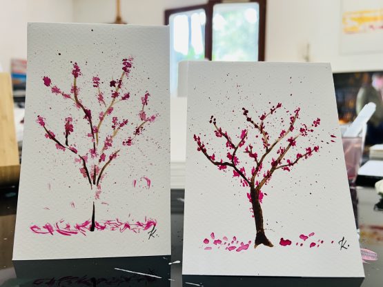 Arbre de Judée en aquarelle de la collection Arbre de Judée de l'artiste peintre Jana KUZMI. Réalisées main en rose et marron sur le papier aquarelle. Cartes artistiques ssont dépliables pour pouvoir écrire dedans et accompagner des fleurs ou u cadeau p.articulier. Elles peuvent accompagner une oeuvre d'art ou un bijou de produits proposés par le site Boucle Bel Air. Peut etre personnalisé et directement envoyé à la personne de votre choix.